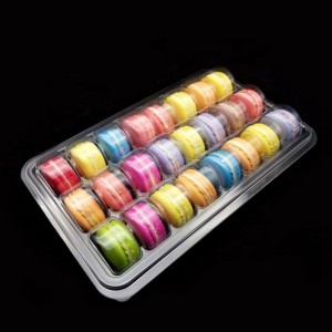 Dimensiuni personalizate cutie macarons 24 compartimente cutii de ambalare bomboane clare cutie blister