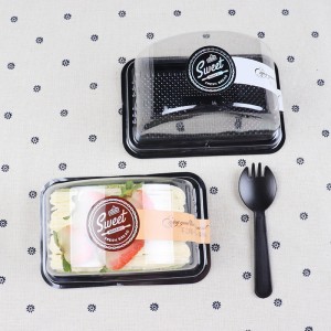 Cutie cu blistere non toxice de unică folosință, arcuită, transparentă, pentru ambalaje, cutie de ambalare, cutie de ambalare, ambalare pentru desert