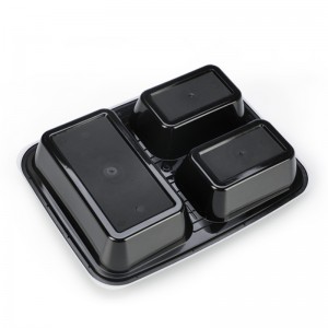 Reciclare de unică folosință PP Plastic Livrare alimente Container container plastic Depozitare Ambalare Cutie de prânz cu capac