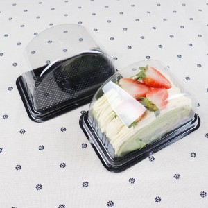 Eco Friendly Biodegradable Compostable Cake Packing Box ecologic clar blister cutie pentru prăjituri