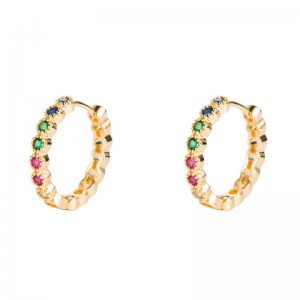 INS Cercei denișă europeană și americană, Cercei de Zircon Micro-Inalam, Culoare verde Culoare Culoare Zirconiu Cercei mari, Cercei roșiinete