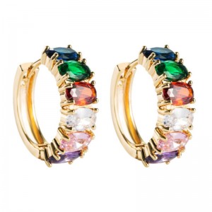 Accesorii de modă transfrontalieră Zircon sălbatic Cercei inalide Doamnelor de aur și american Cercei simple Factory en-gros