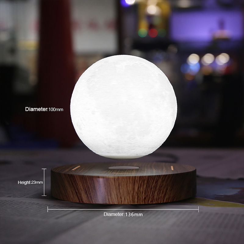 Creative Cadou Home Office Decoratiuni Camera de zi Lumina touch Comutator Magnetic plutitor Table Lampă 3D Lumina lunii