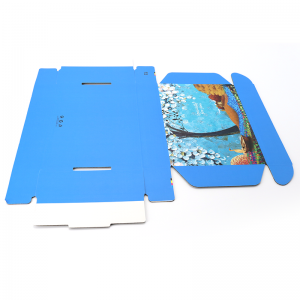 Tuck Abonament Ambalaj de pantofi Imprimare Culoare ondulată Hârtie Transport albastru Custom Logo Mailer Box