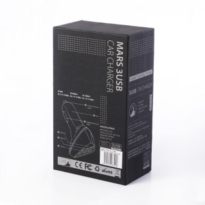 Imprimarea ferestrei PET încărcător auto USB Cablu de luxnegru USB cutii de ambalare USB