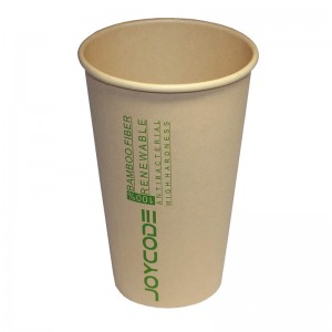 Cupa compostabilă de hârtie compostabilă cupe de fibră de bambus