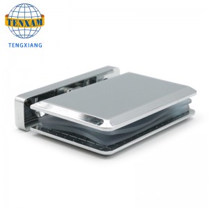 China Furnizor Vanzare ieftin Guangdong Jinli Hardware Polish Brass Sticlă Balamale deschise de 90 de grade Balamale