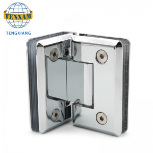 90 de grade Afișare ușă de sticlă Balamale din oțel inoxidabil de baie clema