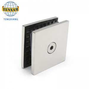 Producătorul chinezesc de sticlă Holds Clips Chrome 2 * 2 inch clip din alamă ușă de sticlă ușă&Balamale de fereastră 8-12mm Standard de baie din sticlă