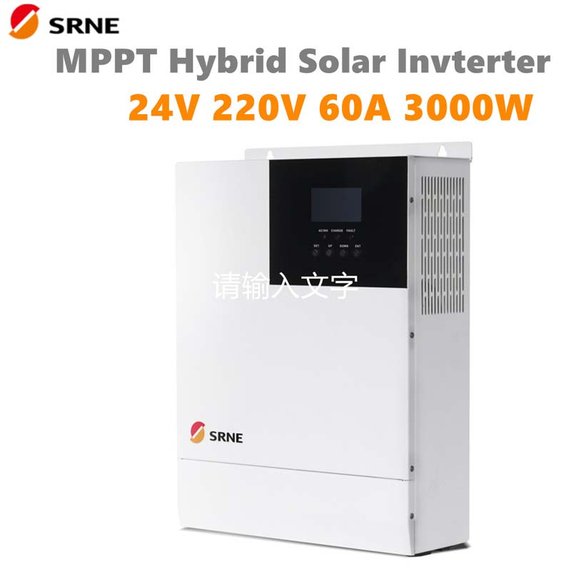 SRNE 3000W all-in-one MPPT Hybrid Solar Invertor 24V 220VAC PURE SINE WAVE 60A MAX PV 100V OFF-GRID INVERTER