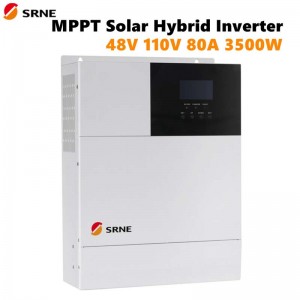 Srne MPPT Solar Hybrid Invertor 80A Controler Max 3500W Pure Sine Wave Invertor 48V 110V PV VOLT 145V 50Hz 60Hz Off-grila