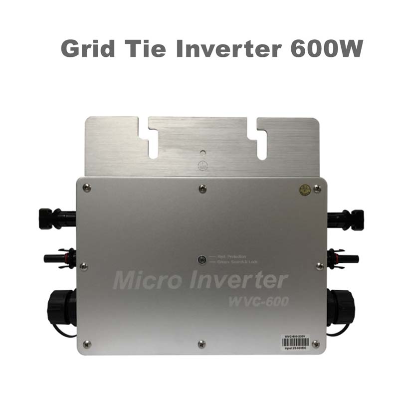 600W PURE SINE WAVE GRID TIE INVERTER IP65 Micro Invertor 22-50VDC 190-260VAC pentru sistemul solar MPPT