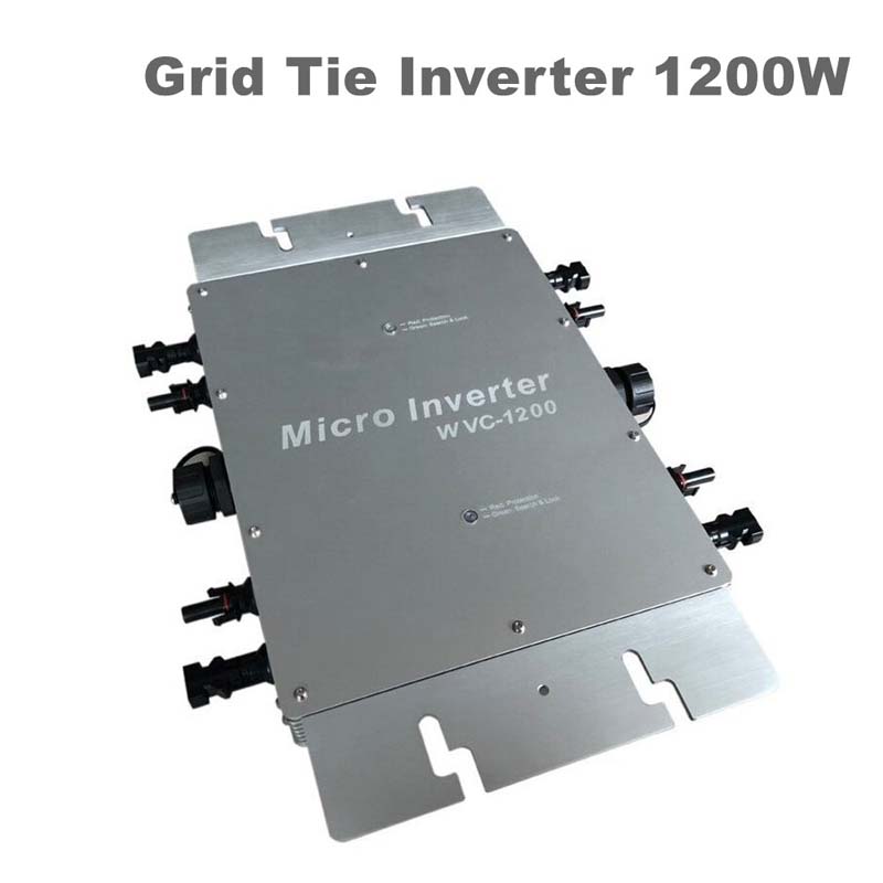 PURE SINE WAVE GRID INVERTER 1200W 22V-50VDC 80-160VAC IP65 Micro Inverter pentru sistemul Solar MPPT