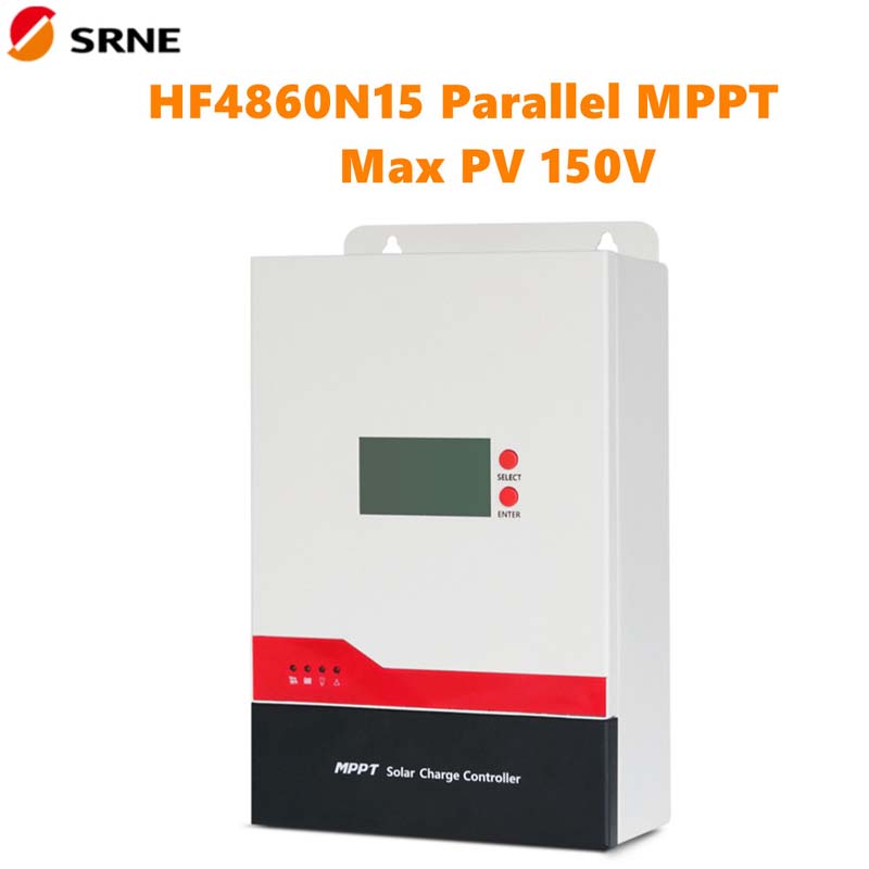 SRNE MPPT 60A 12V 24V 36V 48V Auto solar Off-Grid Regulator Regulator Controller Max 150V Panou de intrare paralel controler HF4860N15