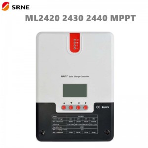 SRNE MPPT Controler de încărcare solară 20A 30A 40A 12V24V LCD MAX100V SOALR Regulator panoul SOALR pentru bateria Li-Ion Li-Ion de plumb de înaltă grilă