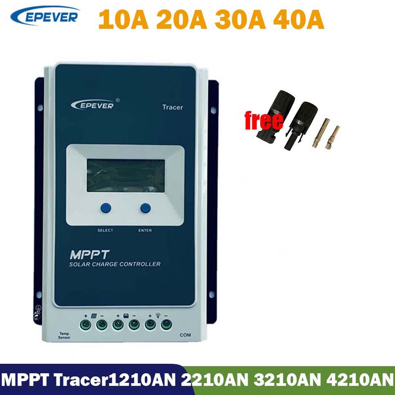 EPEVER MPPT TRACRER 12V 24V 40A 30A 20A 10A Regulator de panou de control al panoului solar Afișaj LCD pentru bateria litiu cu plumb-acid