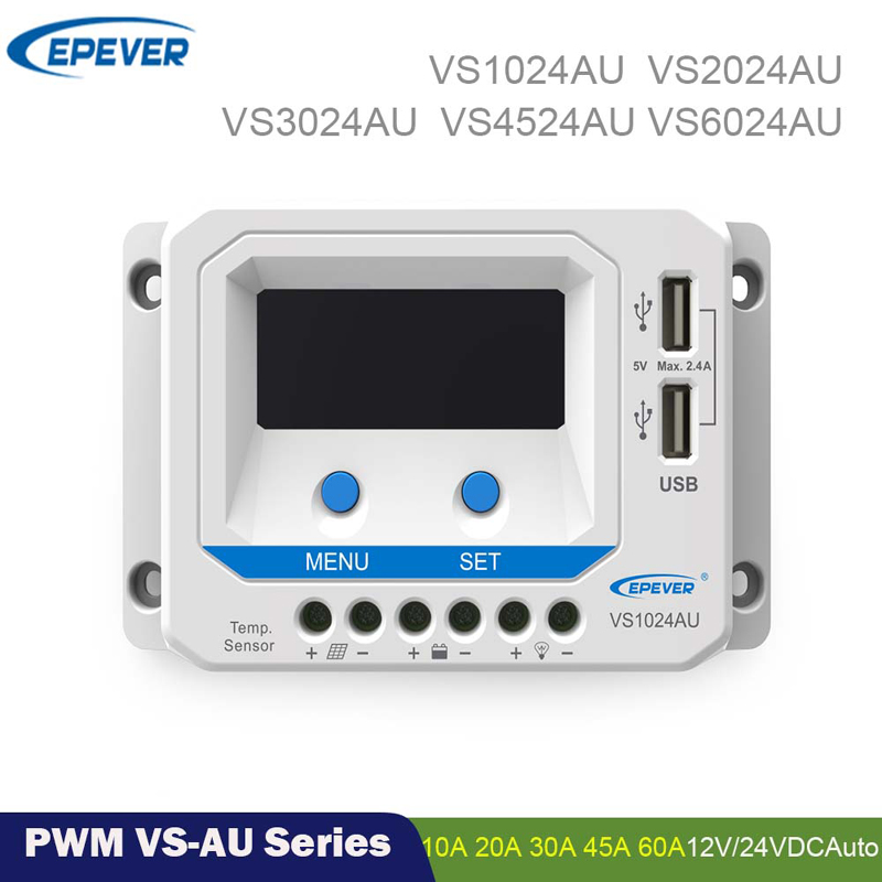 EPEVER PWM 60A45A30A20A10A Controler de încărcare solară 12V 24V Auto lumina de fundal LCD Regulator de panou solar DualSbSar-Au Series