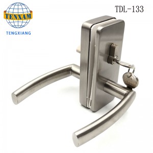 Ușa de ușă din sticlă fără cadru încuietori de blocare cu buton