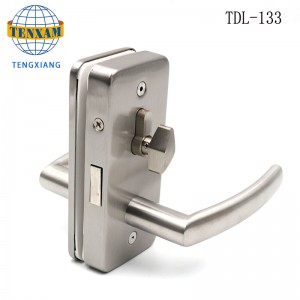 Ușa de ușă din sticlă fără cadru încuietori de blocare cu buton