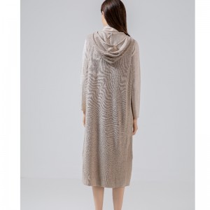 La modă casual versatil tricot hoodie lung 69050#