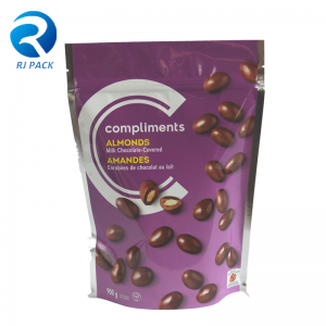 Pachet de ambalare cu fermoar din plastic personalizat, sac de ambalare a produselor alimentare cu fermoar salariat