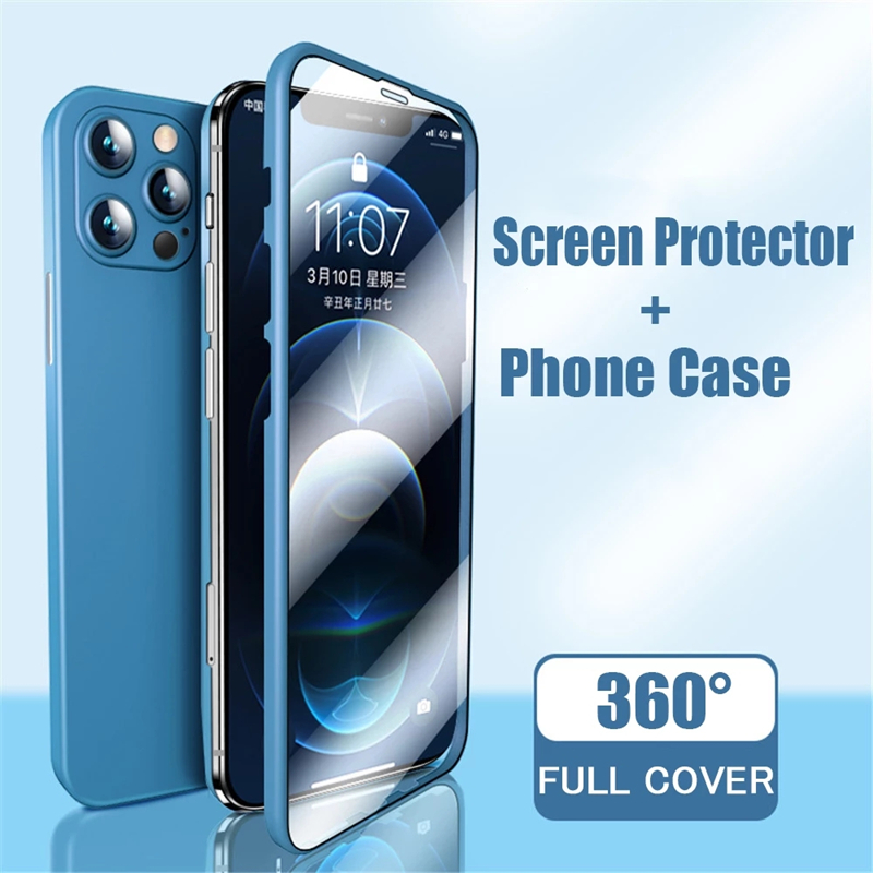 Cel mainou 360 Telefon complet cu protectorul de ecran Integrat Capac de acoperire din sticlă pentru iPhone 12 pro max