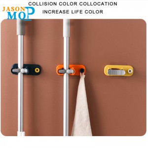 JASONnou design multifuncțional acasă bucătărie mop montat pe perete și suport mătură cu autocolant