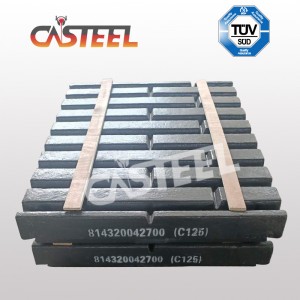 Lokomo C125B Piese de concasoare ale maxilarului, plăci de placă fixe, maxilar mobil