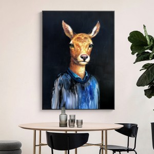 100% ulei de pictura manual de animale Decoratiuni Rezumat Contemporan Canvas Work
