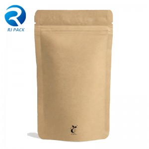 100% căldură compostabilă Revizibilă de înaltă barieră Ambalaj alimentar Stand Up Pouch Kraft Bag