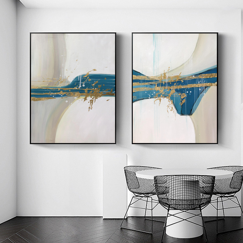 Mâna vopsită de acasă Decor abstract Canvas Uleiul contemporan pentru camera de perete