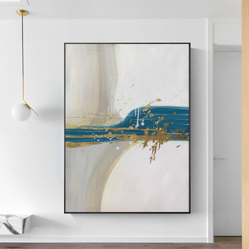 Mâna vopsită de acasă Decor abstract Canvas Uleiul contemporan pentru camera de perete