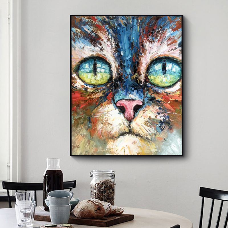 Handmade Modern Home Decor Canvas Pictura Rezumat Lucrări de artă Animale Pictura pe panza