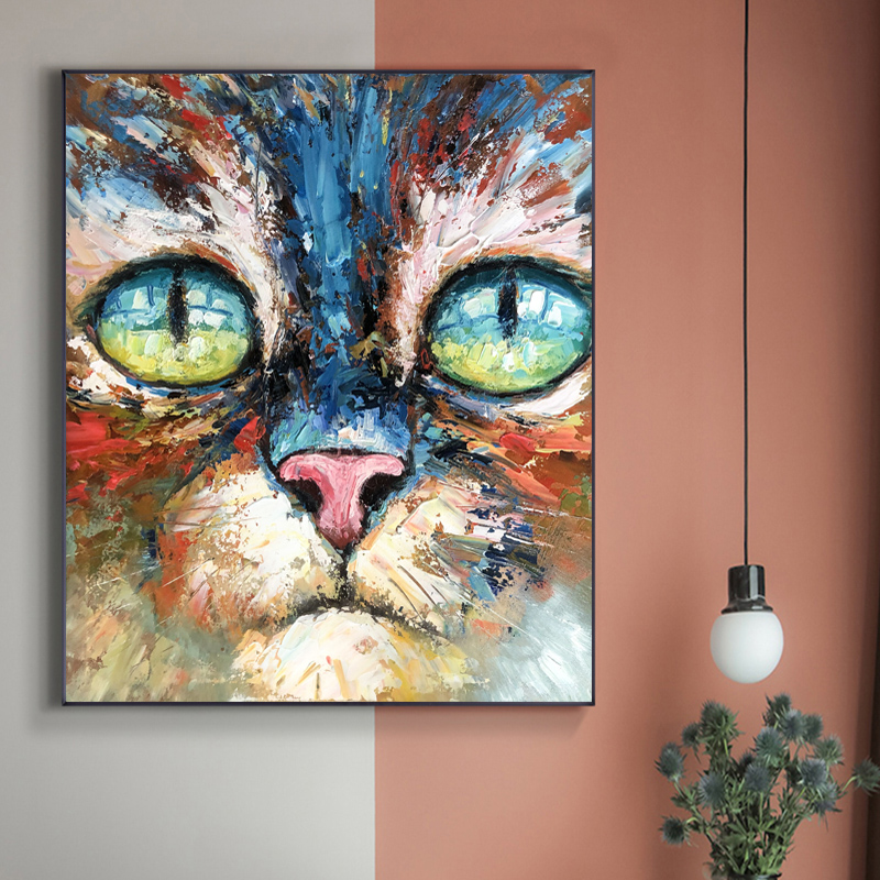 Handmade Modern Home Decor Canvas Pictura Rezumat Lucrări de artă Animale Pictura pe panza