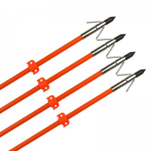 110021-OG Elong Outdoor Od8mm 32inch Bowfishing Arrow Fiberglass Arbore de pescuit de pescuit care utilizează