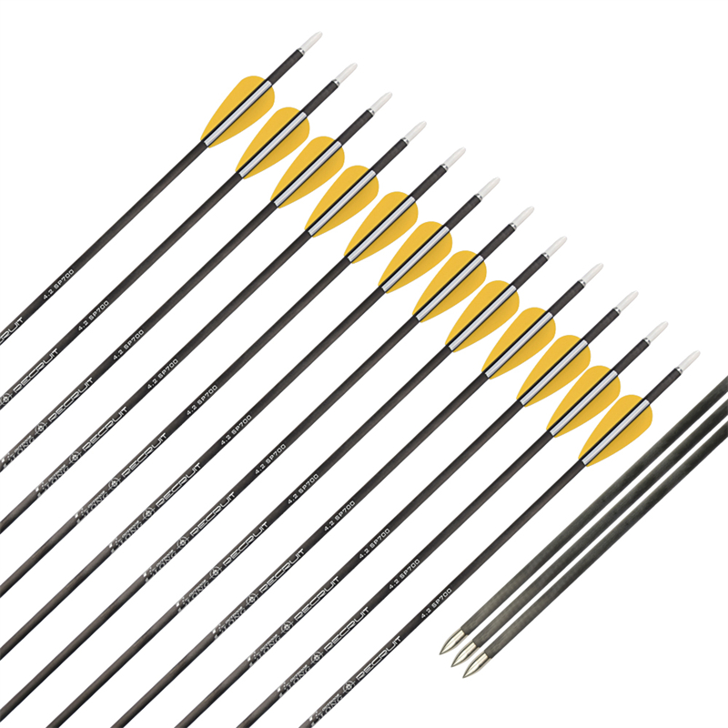 Elong Outdoor 110322 ID4.2MM SP700 Fibra de carbon arrow Tirocer Recurve Bow Shooting