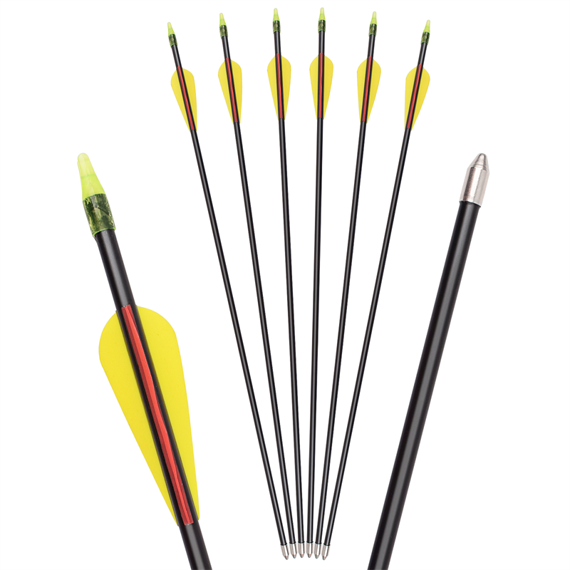 Elong Outdoor 115549 26inch id5mm Fiberglass arrow Tir cu arcul Recurve Bow Fotografiere folosind