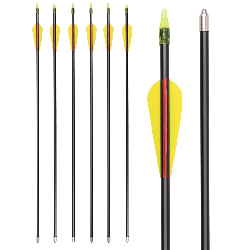 Elong Outdoor 115549 26inch id5mm Fiberglass arrow Tir cu arcul Recurve Bow Fotografiere folosind