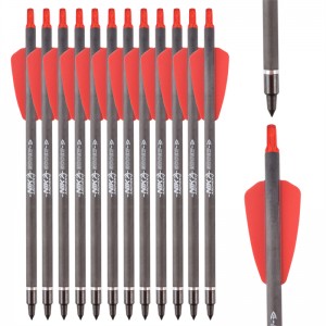 Tika tir cu arcul 113167-02 ID6.2mm 7.5inch Fibra de carbon Crossbow Bolts plastic Nock tir cu arcul de fotografiere System System Adder/R9/RX