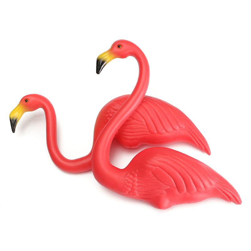 Pink Flamingo Plastic din plastic Garden Lawn Art Ornaments Decor Retro Toy