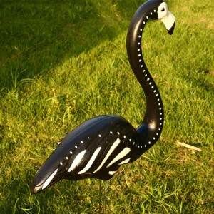 Black Skeleton Yard Flamingos Halloween Plastic Flamingo Heln Decor Ornament Zombie Peluză ornament