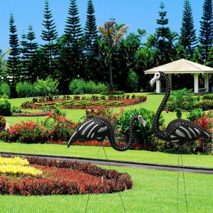 Black Skeleton Yard Flamingos Halloween Plastic Flamingo Heln Decor Ornament Zombie Peluză ornament