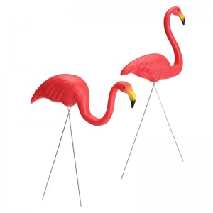 Pink Flamingo Plastic din plastic Garden Lawn Art Ornaments Decor Retro Toy