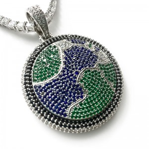 Noua zircon de diamant plin de diamant rotativ Pandant Pandantiv Indian Long Cellphone curea colier