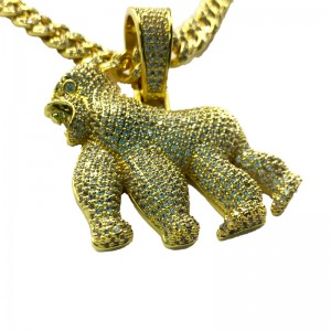 Personalitate King Kong Roaring Gorilla Zircon Pendant