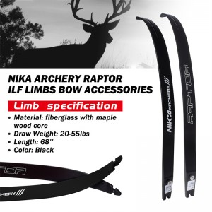 Nika tir cu arcul 270007 25h @ 68inch ILF tir cu arcul Recurve Burn Burn pentru Recurve Bow Set țintă vânătoare și fotografiere