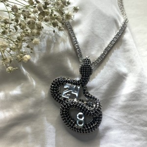 Simplu Hip Hop Bijuterii de aur Culoare metal lanț Clavicul Colier Crystal Animal Șarpe Pandantiv Colier