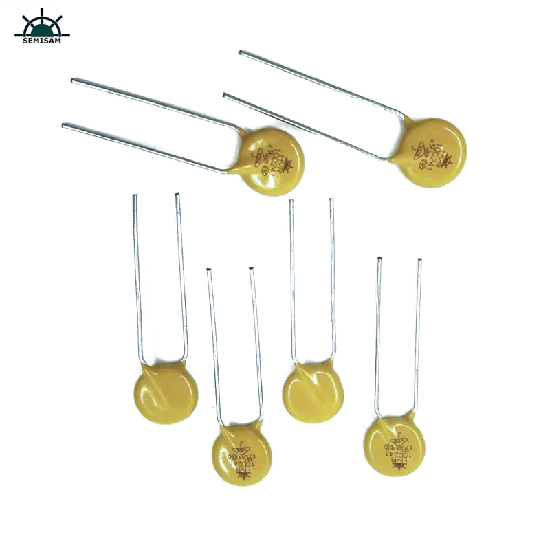 Furnizor de rezistor de la China Bună calitate galben siliciu 10D241 Diametru 10mm Oxid de metal Varistor MOV pentru PCB PCBA