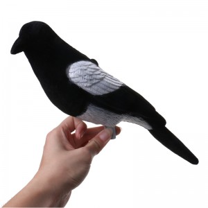 Plastic Flocked Magpie Decoy momeala de fotografiere capcana decojing de vânătoare de vânătoare pasăre pentru accesorii de vânătoare în aer liber
