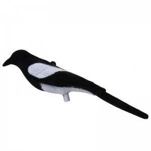 Plastic Flocked Magpie Decoy momeala de fotografiere capcana decojing de vânătoare de vânătoare pasăre pentru accesorii de vânătoare în aer liber